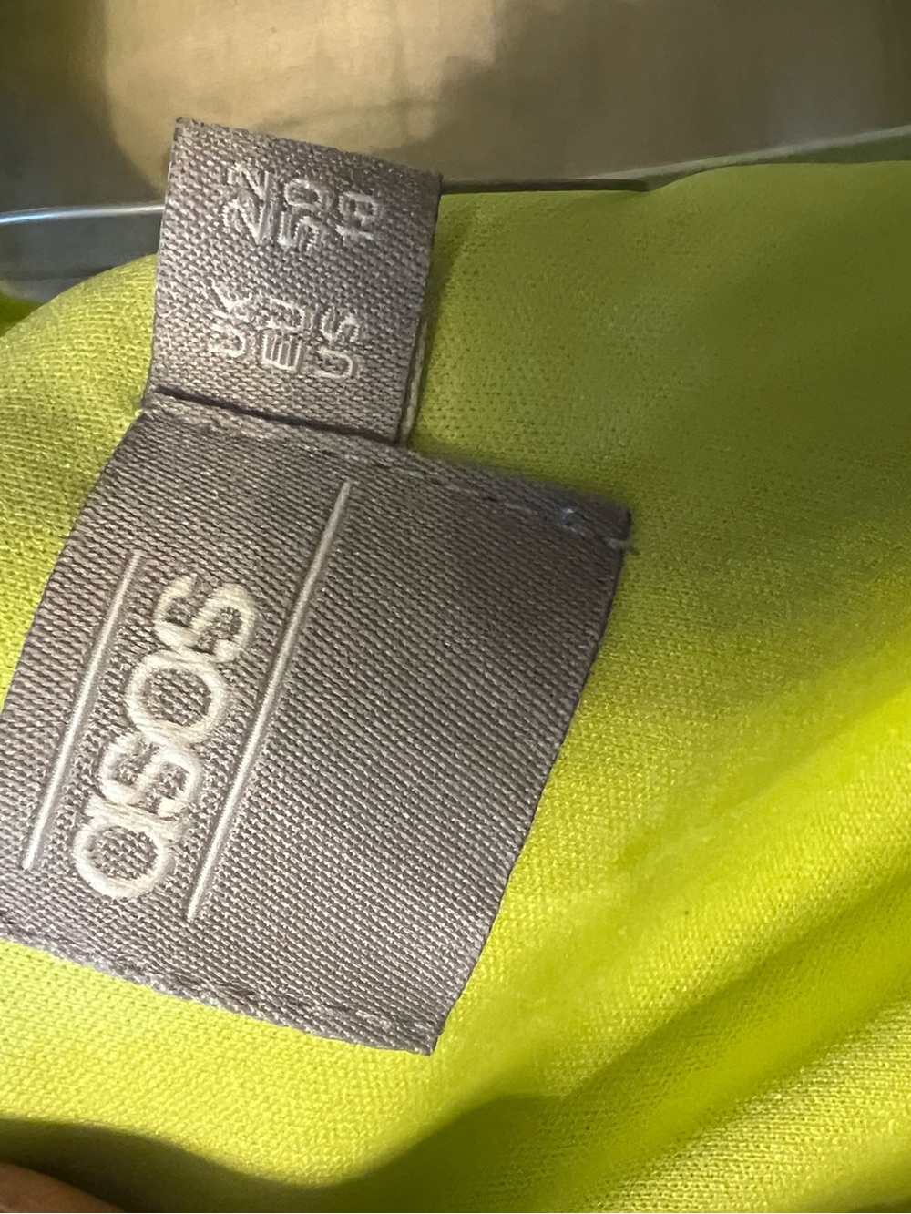 ASOS Neon Lime Green Curve Dress with Brand Tag